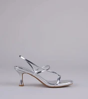 Extra Shine Metallic Kitten Heels