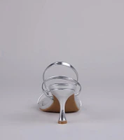 Extra Shine Metallic Kitten Heels