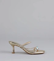 Butterfly Kisses Rhinestone Metallic Heels
