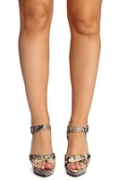 Sassy Snake Platform Heels