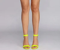 Always Bright Buckle Block Heels