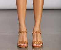 Pyramid Studded Heels
