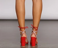 Fiery Hot Rhinestone Heels