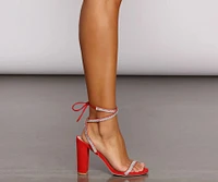 Fiery Hot Rhinestone Heels