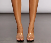 Croc Print Mules