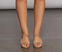 Chic Clear Banded Mules