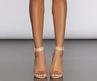 Lovely Lucite Block Heels