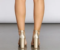Chrome Cutie Block Heels