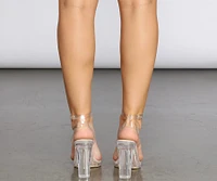 Another Night Clear Platform Heels