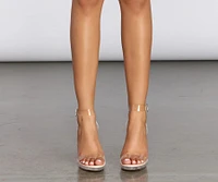 Mad Love Clear Platform Heels