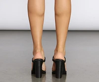 Test Me Faux Leather Heeled Mules