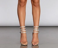 So Fine Rhinestone Strappy Heels