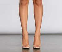 Boss Energy Clear Peep Toe Pumps