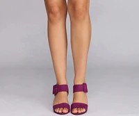 Sling Back Buckle Heels