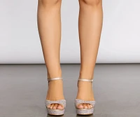 Let's Get Groovy Platform Rhinestone Heels