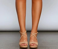 Simple And Stylish Strappy Platform Heels