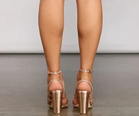 Down For A Good Time Rhinestone Metallic Heels