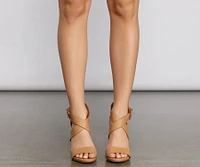 Step Up Faux Leather Stiletto Heels