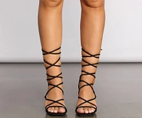 Step Up Faux Suede Stiletto Heels