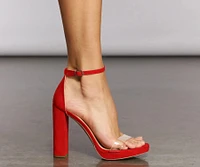 A Chic Look Platform Block Heels