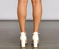 Criss-Cross Chic Faux Leather Heels