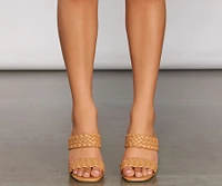 Double Strap Braided Mules