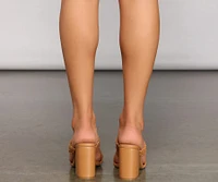 Double Strap Braided Mules