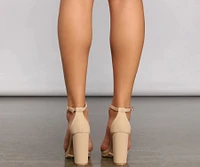 Step Up Faux Nubuck Lug Sole Block Heel