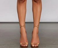 Show off Chain Block Heels