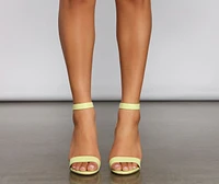 Chic Moment Faux Leather Block Heels
