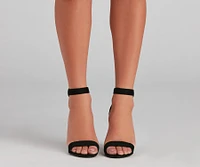 It Girl Faux Suede Block Heels
