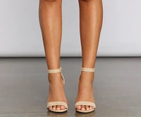 It Girl Faux Suede Block Heels