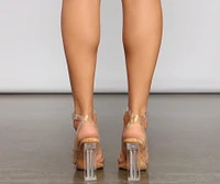 On the Move Strappy PVC Heels