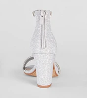 Sparkle Stunner Rhinestone Block Heels