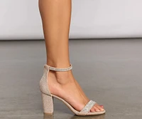 Sparkle Stunner Rhinestone Block Heels