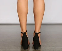 The Essential Faux Suede Block Heels