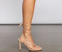 Chic Status Lace-Up Block Heels