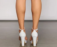 Feeling Fierce Glitter Platform Heels