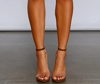 Clear The Way PVC Block Heels