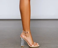 The Clear Lucite Block Heels