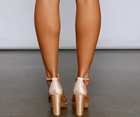 Bring The Glitz Glitter Platform Block Heels