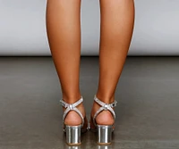 Sparkling Stunner Rhinestone Block Heels