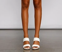 Picnic Please Braided Block Heels
