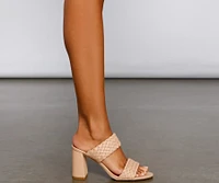 Picnic Please Braided Block Heels
