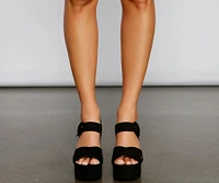 Level Up Faux Suede Platform Heels