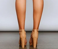 Chic Asymmetrical Strap Platform Heels
