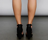 A Chic Vibe Platform Block Heels