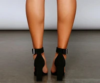 Shining Stunner Rhinestone Block Heels