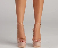 A Little Boost PVC Block Platform Heels