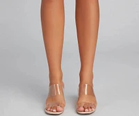 Clear Essentials Square Toe Mules
